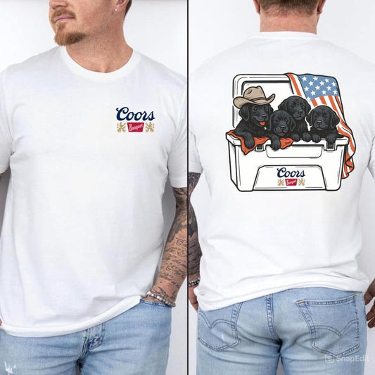 Dogs Beer Tees, 4th Of july TShirt, Perfect Beer And Dog Shirt For Men, For Women, Gift For All, Menswear Top, Fabric Cotton, Unisex Crewneck style 02