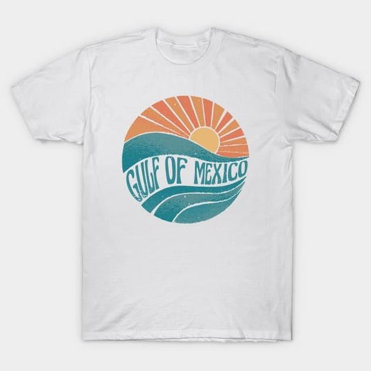 Gulf of Mexico T-Shirt - Bold Ocean Graphic Tee for Beach Enthusiasts Casual Comfort Top