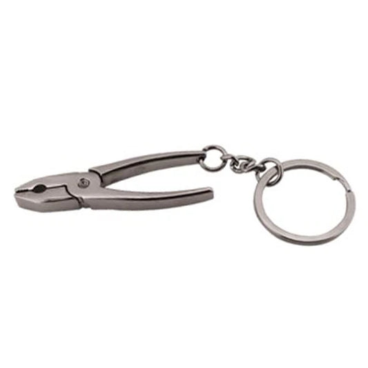 Nickel Plated Pliers Key Chain Deluxe