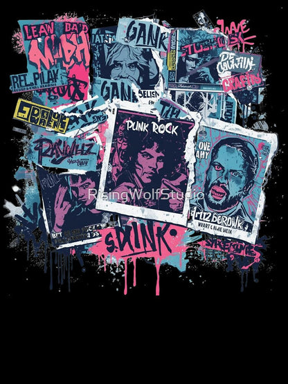 Retro Punk by RisingWolfStudio Unisex T-shirt, Sweatshirt, Hoodie, Long Sleeve Tee